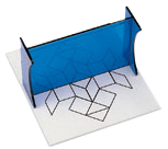 Gennemsigtigt spejl på fod