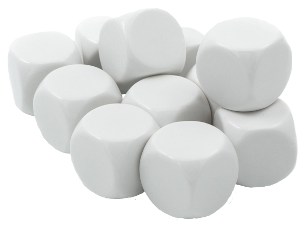 Blank terning (12 stk.)